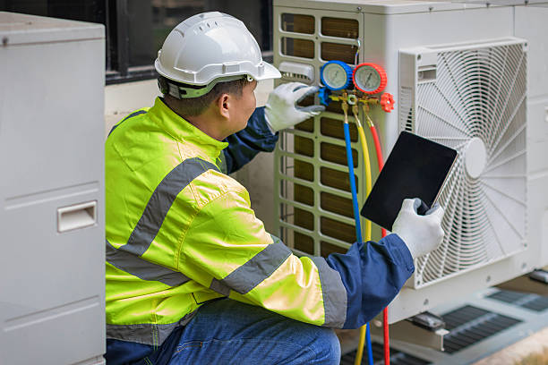 Professional Hvac technician working in Hastings, MI